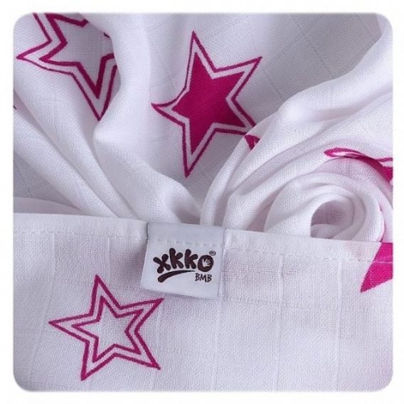 Kikko Bambusová zavinovačka 5v1 XKKO®BMB STARS MAGENTA