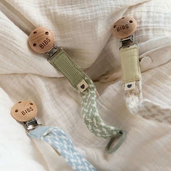 Bibs Klip na dudlík Mustard/Ivory/Vanilla