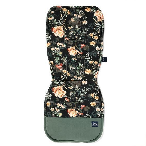 La Millou Podložka do kočárku Organic Jersey - BLOOMING BOUTIQUE NOIR & KHAKI