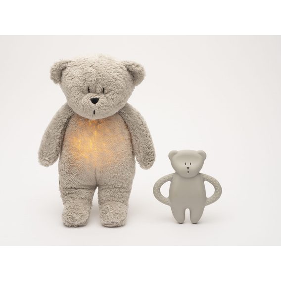 MOONIE Kousátko přírodní kaučuk Medvídek GREY