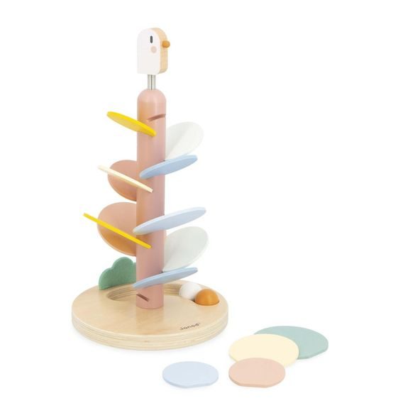 Janod Sweet Cocoon Dřevěná kuličková dráha Ptáček