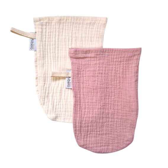 Albero Mio Mušelínové žínky 2ks PUDROVĚ RŮŽOVÁ