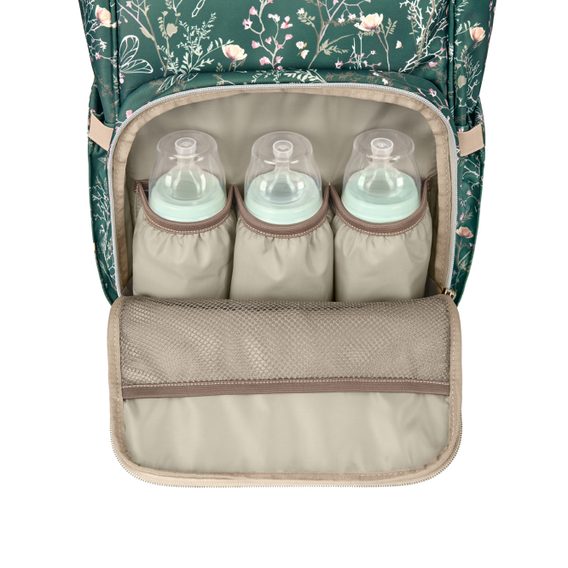 KikkaBoo Přebalovací batoh Siena Luxe Secret Garden Deep Green
