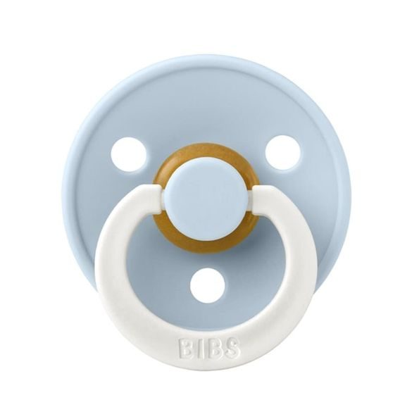BIBS Colour Night dudlík kaučuk kulatý 6-18m BABY BLUE