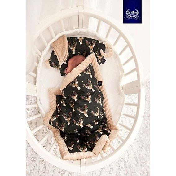 La Millou Luxusní dětská deka s výplní vel.S, OWL RADIO - WATERMELON by Anna Mucha