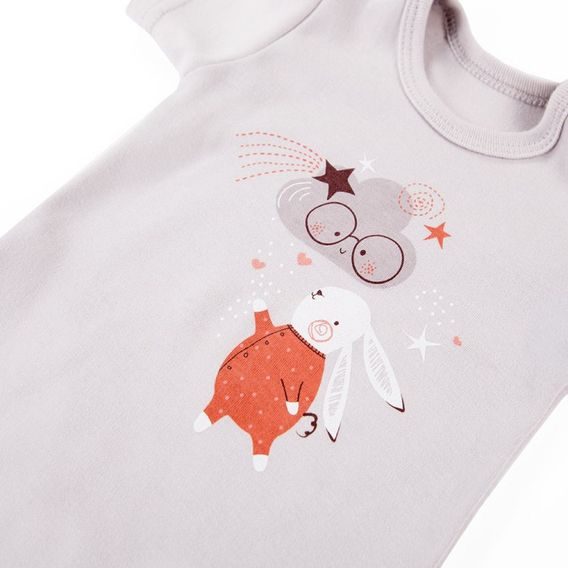 Eevi Body krátký rukáv Mellow ŠEDÉ