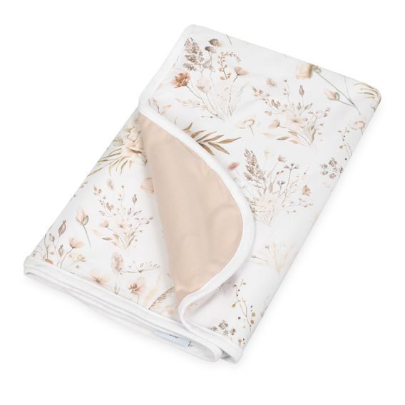 BabyMatex Dětská deka Bamboo (75x100) BÉŽOVÉ KVĚTY