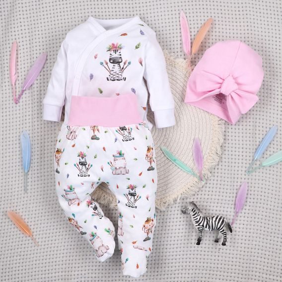 NINI Zavinovací body dlouhý rukáv Zebra VZOROVANÉ