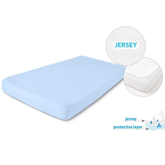 BabyMatex Nepromokavé jersey prostěradlo 140x70cm MODRÉ