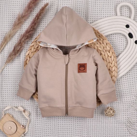 NINI Mikina s kapucí Méďa Pilot SVĚTLE HNĚDÁ