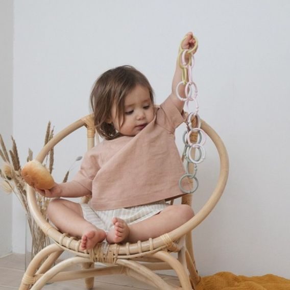 BIBS Loops kroužky 12ks Blush/Woodchuck/Ivory