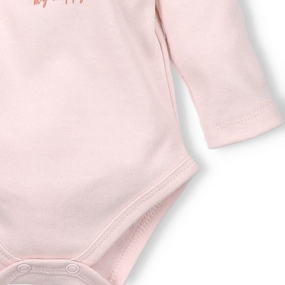 NINI Zavinovací body dlouhý rukáv Rainbow Garden RŮŽOVÉ
