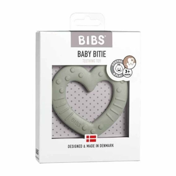 BIBS Baby Bitie kousátko Heart Dark Oak