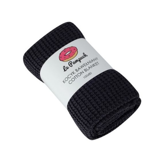 Le Pampuch Pletená dětská deka 100%Cotton BLACK