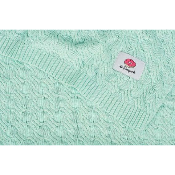 Le Pampuch Pletená dětská deka Bamboo/Cotton Braids - MINT