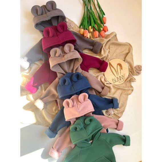 Bunnykids Teplá souprava Medvídek s klokankou HNĚDÁ