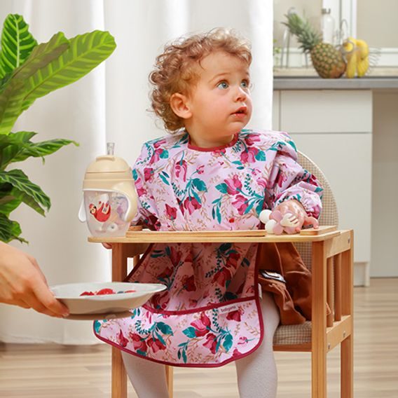 BabyOno Bryndák s rukávy omyvatelný 24m+ FLORAL