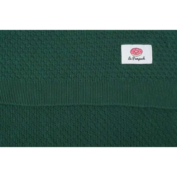 Le Pampuch Pletená dětská deka 100%Cotton WINTER - GLASS GREEN