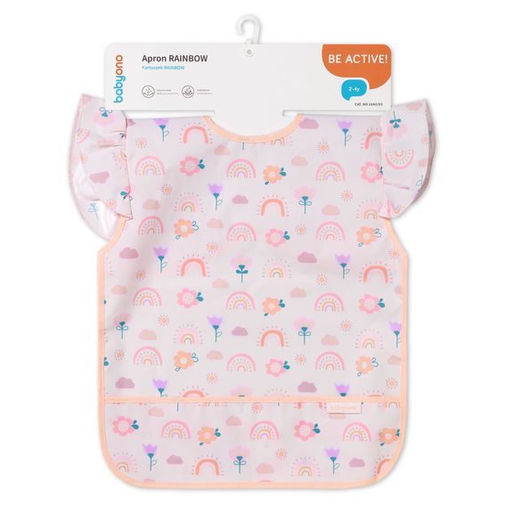 BabyOno Omyvatelný bryndák zástěrka 24m+ DUHA