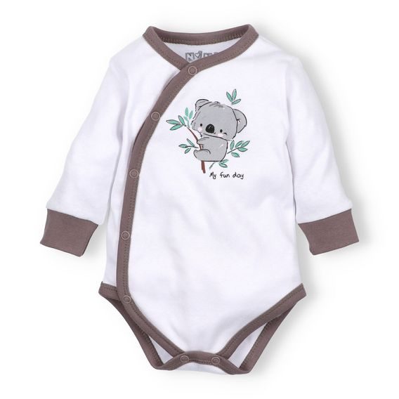 NINI Zavinovací body dlouhý rukáv Koala BÍLÉ