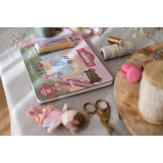 Little Dutch Omalovánky s pastelkami Rosa Zahrada