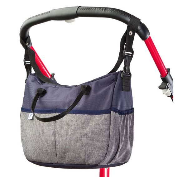 Caretero Taška na kočárek DeLuxe - TMAVĚ MODRO-ŠEDÁ