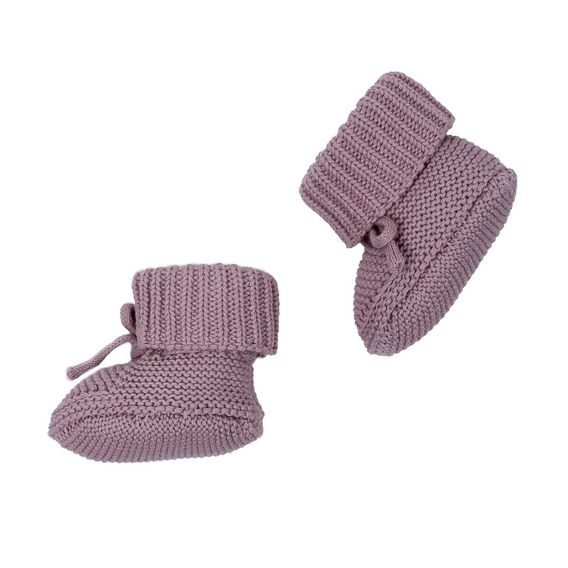 LODGER Capáčky 0-6m Slipper Knit Rose
