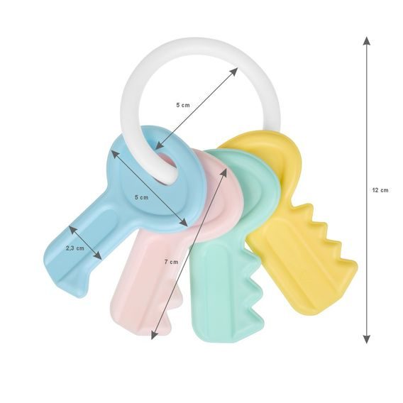 Akuku Chrastítko Klíče PASTELOVÉ