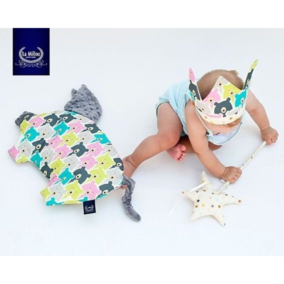 La Millou Luxusní dětský polštářek SLEEPY PIG, BEACH BUDDY - NAVY