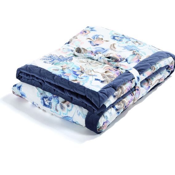 La Millou Luxusní deka Velvet-Cotton s výplní vel.XL, IRIS SORBET - HARVARD BLUE