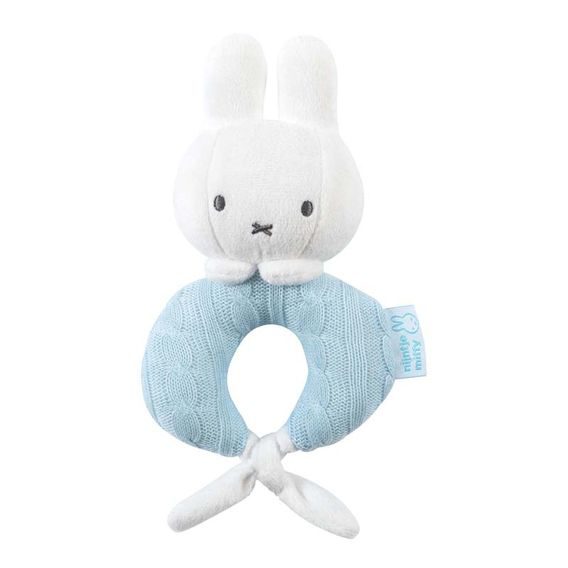 Tiamo Plyšové chrastítko ZAJÍČEK MIFFY MODRÉ