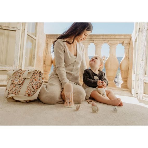 Suavinex Wonderland kojenecká láhev 270ml LIBERTY RŮŽOVÁ