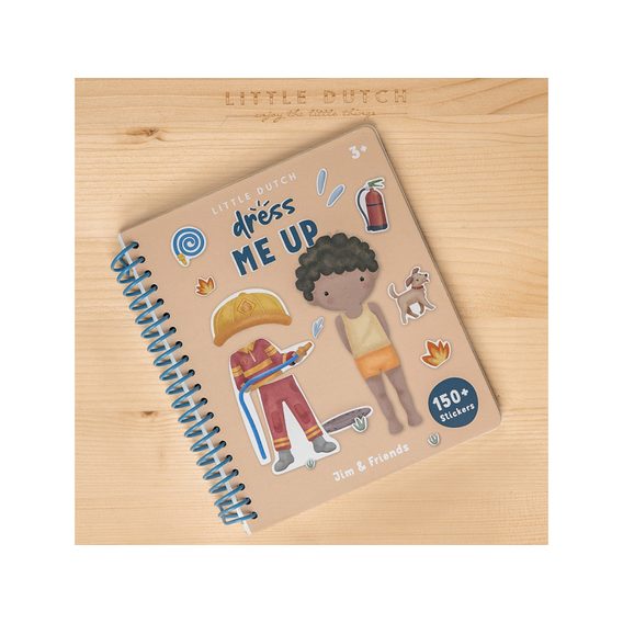 Little Dutch Kniha oblékací se samolepkami Jim & Friends