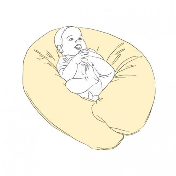 Ceba Multifunkční těhotenský a kojící polštář Cebuška Physio DUO jersey - PUNTÍKY NA ŠEDÉ