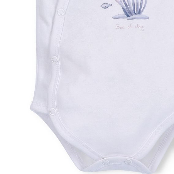 NINI Zavinovací body krátký rukáv Ocean Girl BÍLÉ