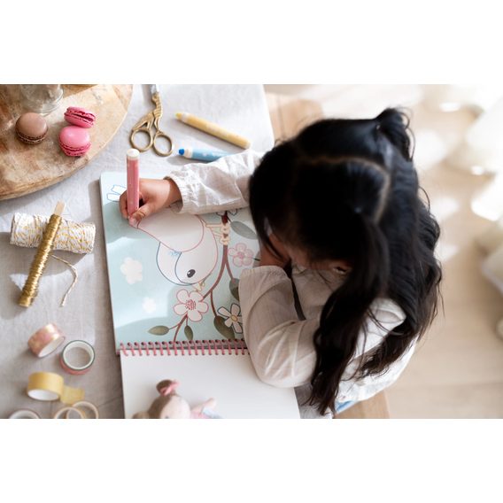 Little Dutch Omalovánky s pastelkami Rosa Zahrada