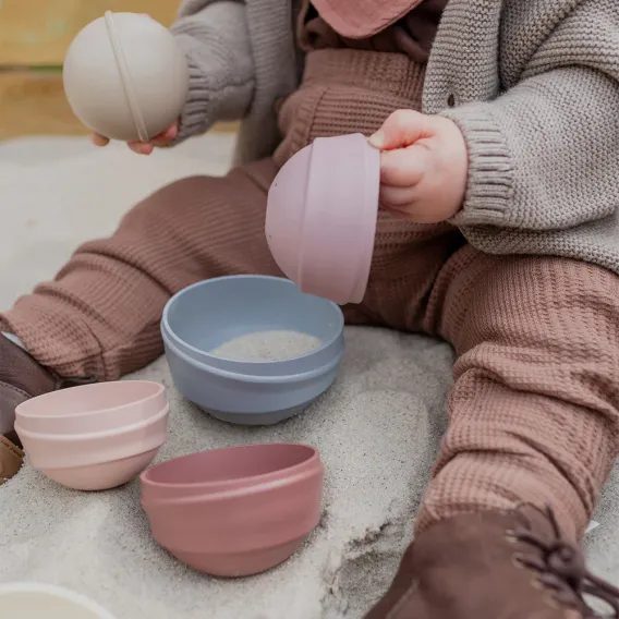 BIBS Stohovací balanční věž Bright Rainbow