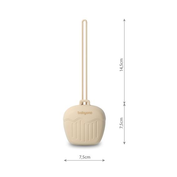 BabyOno Silikonové pouzdro na dudlíky BÉŽOVÁ