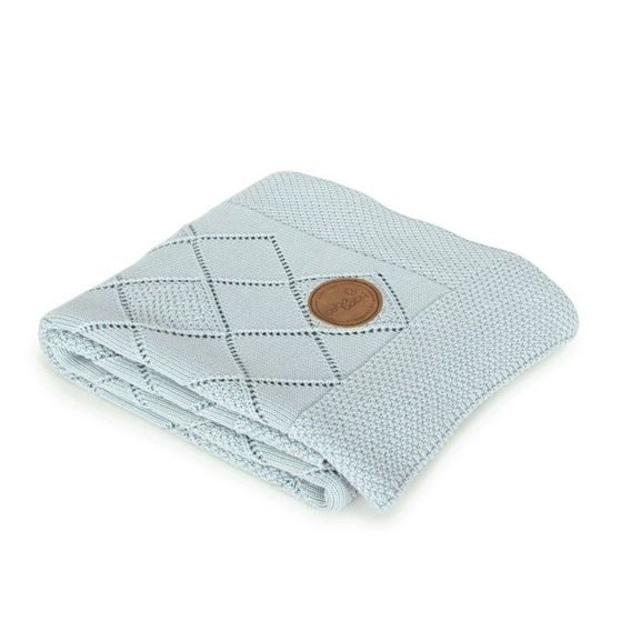 Ceba baby Pletená dětská deka (90x90) Rýžový vzor - MENTOLOVÁ