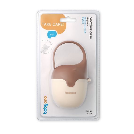 BabyOno Pouzdro na dudlík Slon BÉŽOVÉ