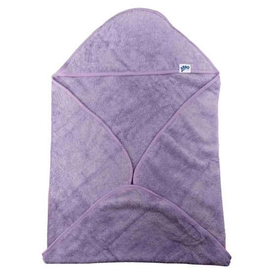 Kikko BIO bavlněná froté osuška s kapucí XKKO Organic 90x90cm LAVENDER AURA