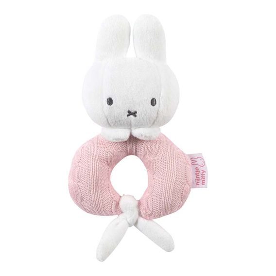 Tiamo Plyšové chrastítko ZAJÍČEK MIFFY RŮŽOVÉ