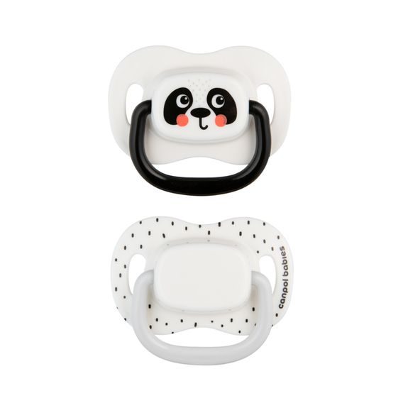 Canpol babies Dudlík 18m+ silikon symetrický 2ks BabiesBoo BÍLÝ