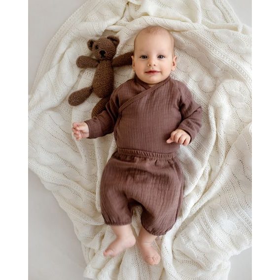 Makoma Mušelínové body zavinovací dlouhý rukáv Bamboo RŮŽOVÁ