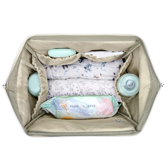 KikkaBoo Přebalovací batoh Siena Luxe Secret Garden Beige