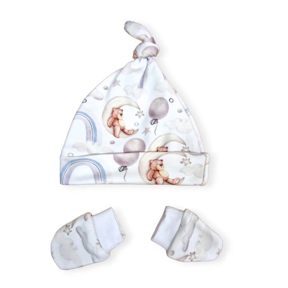 Le Bebe Soupravička (4ks) s dupačkami - Méďa na měsíci