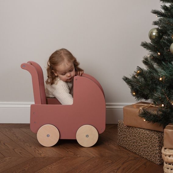 Little Dutch Kočárek pro panenky s panenkou Květiny a motýli