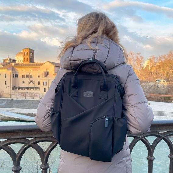 BabyOno Přebalovací batoh Modern Style ČERNÝ