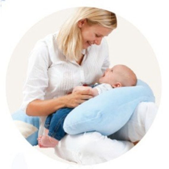 Ceba Multifunkční kojící polštář Cebuška Physio FLEXI Caro - ŠEDO-TMAVĚ MODRÁ