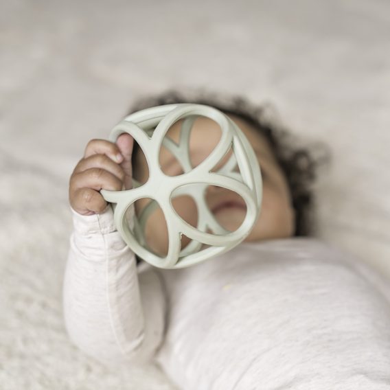 Little Dutch Senzorický silikonový míček GREEN